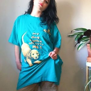 “My dog walks all over me” tee